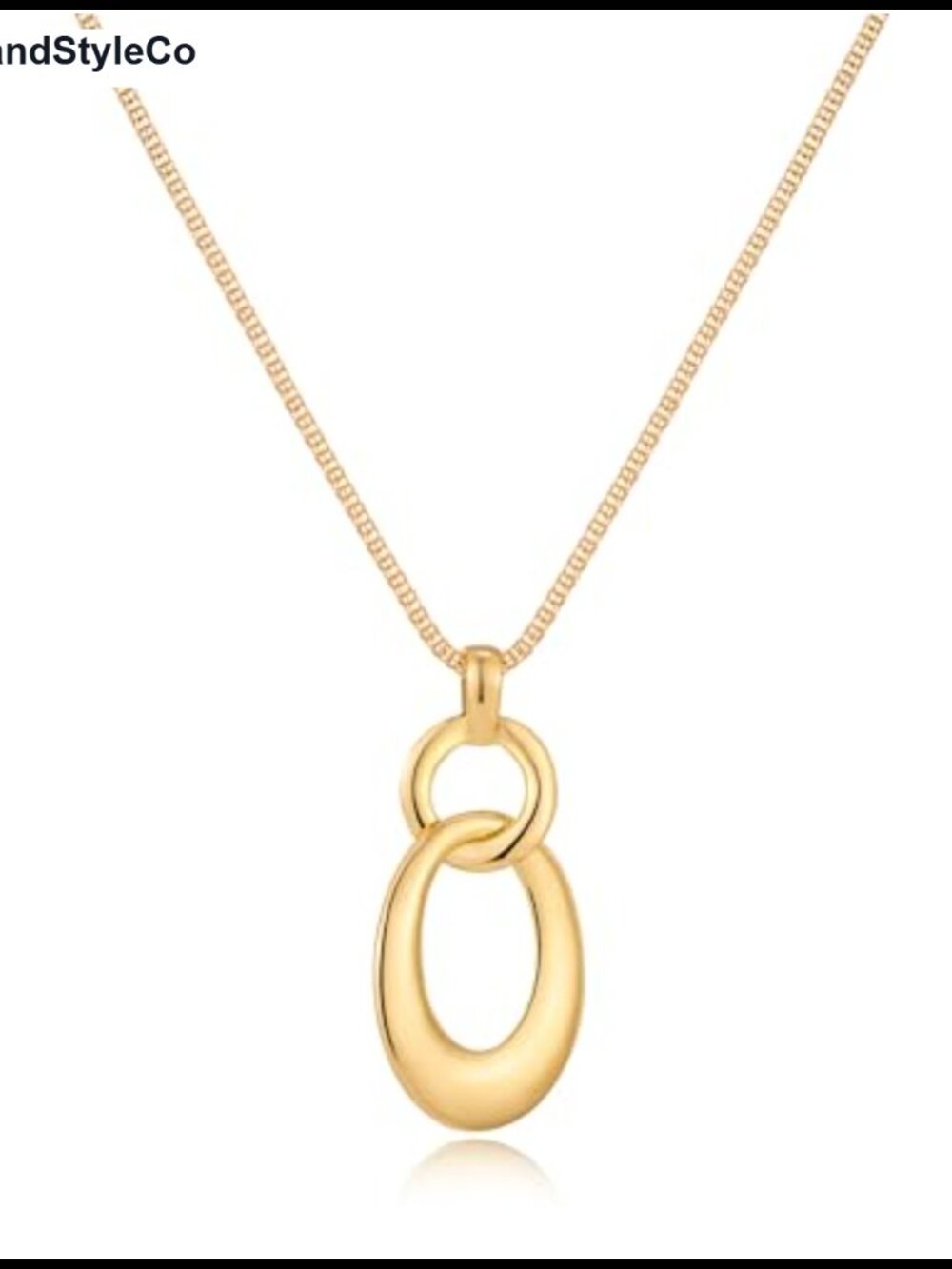 Long Sweater Chain Necklace Tassel Circle Teardrop Pendant Y-Necklace for Women